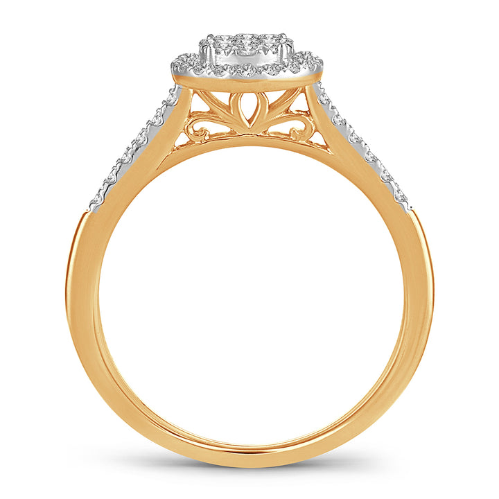 14K Yellow Gold Lab-Grown 0.33CT Diamond Engagement Ring