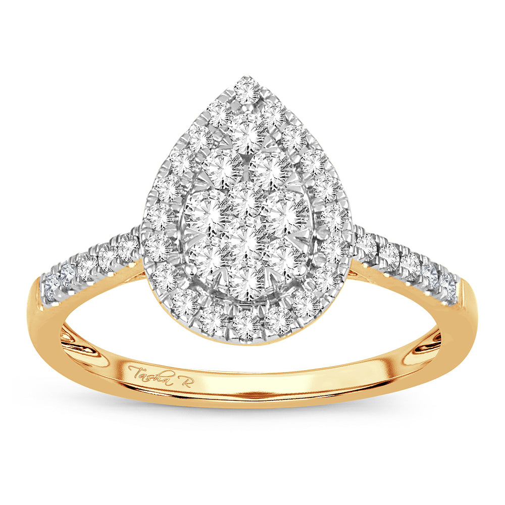Timeless 14K Yellow Gold Lab Diamond Engagement Ring 0.50CT