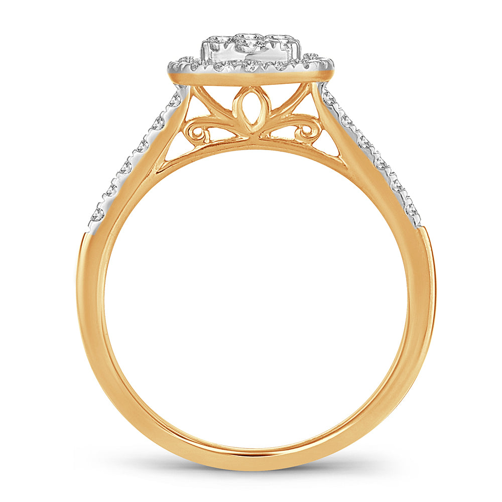 Timeless 14K Yellow Gold Lab Diamond Engagement Ring 0.50CT