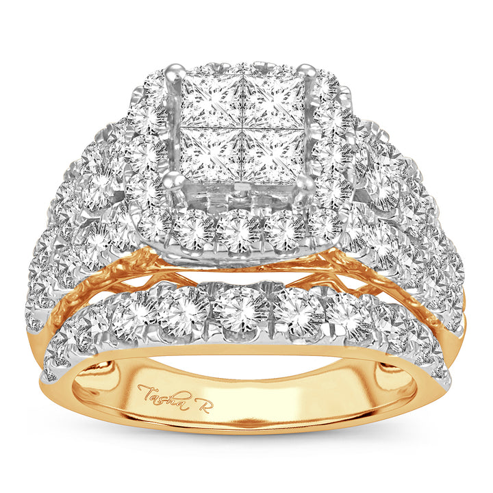 Luminous 14k Yellow Gold 4CT Certified Lab Diamond Ring