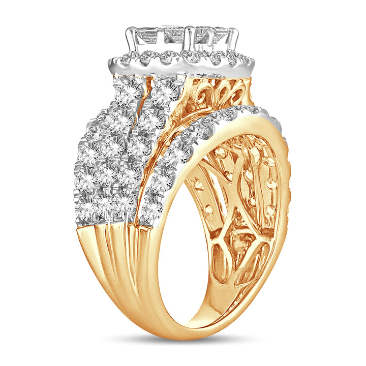Luminous 14k Yellow Gold 4CT Certified Lab Diamond Ring