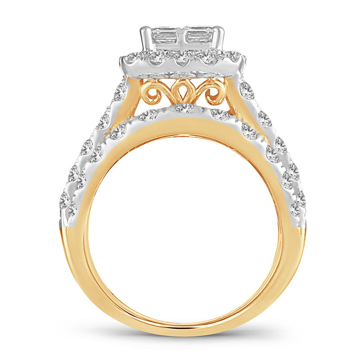 Luminous 14k Yellow Gold 4CT Certified Lab Diamond Ring