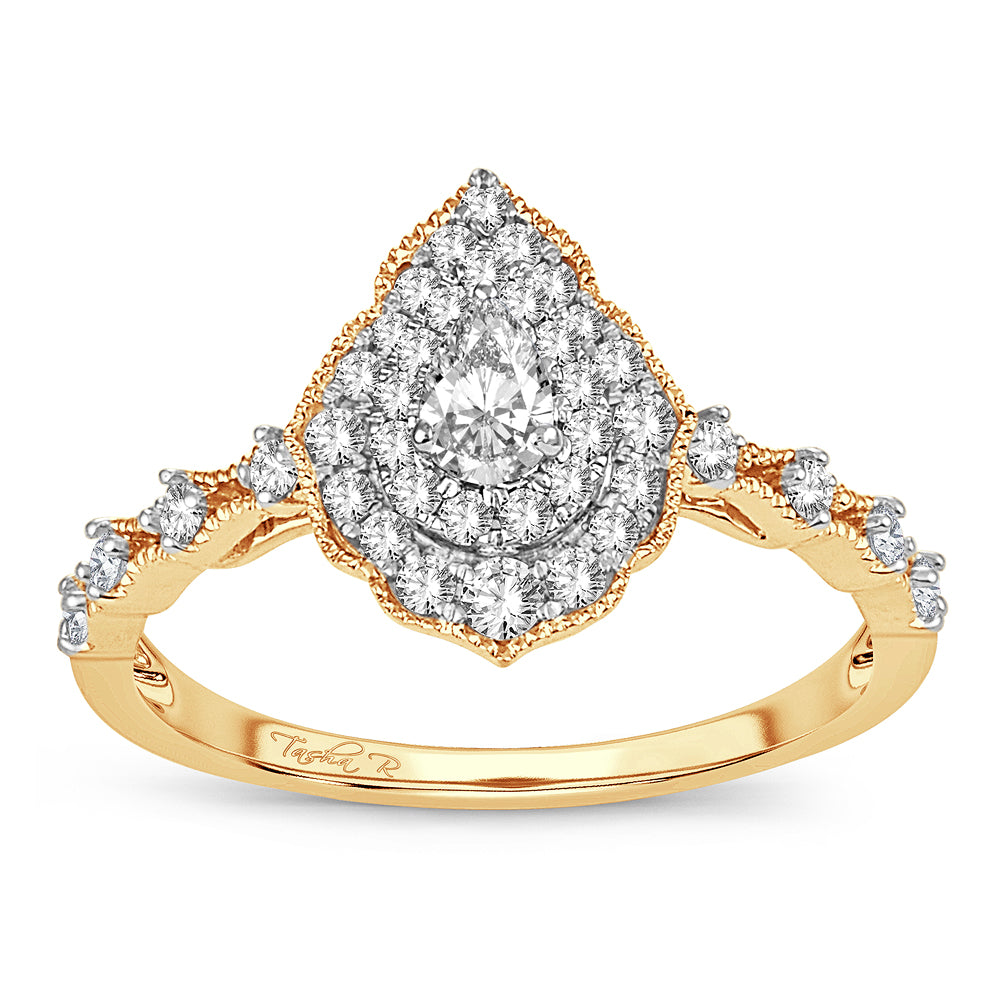 Timeless 14K Yellow Gold Lab-Grown 0.50CT Diamond Engagement Ring