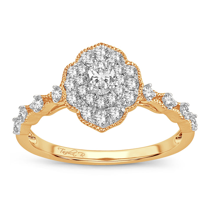 Timeless 14K Yellow Gold Lab Diamond Engagement Ring 0.50CT