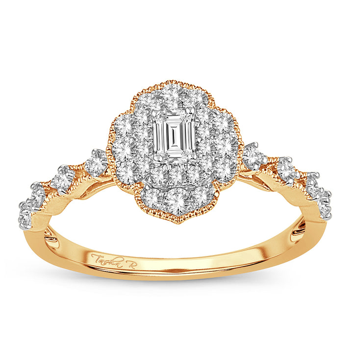 Timeless 14K Yellow Gold Lab-Grown 0.50CT Diamond Engagement Ring