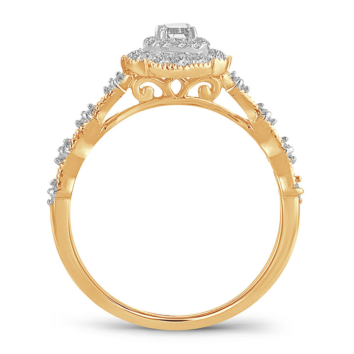 Timeless 14K Yellow Gold Lab-Grown 0.50CT Diamond Engagement Ring