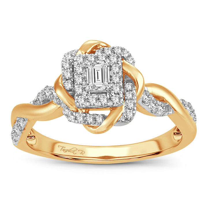 14K Yellow Gold Lab-Grown 0.50CT Diamond Engagement Ring