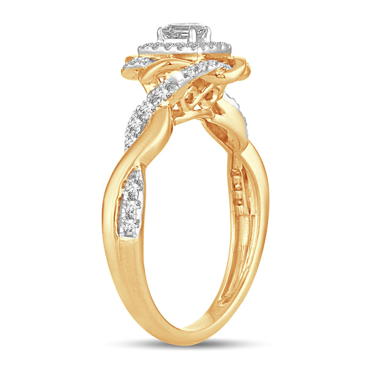 14K Yellow Gold Lab-Grown 0.50CT Diamond Engagement Ring