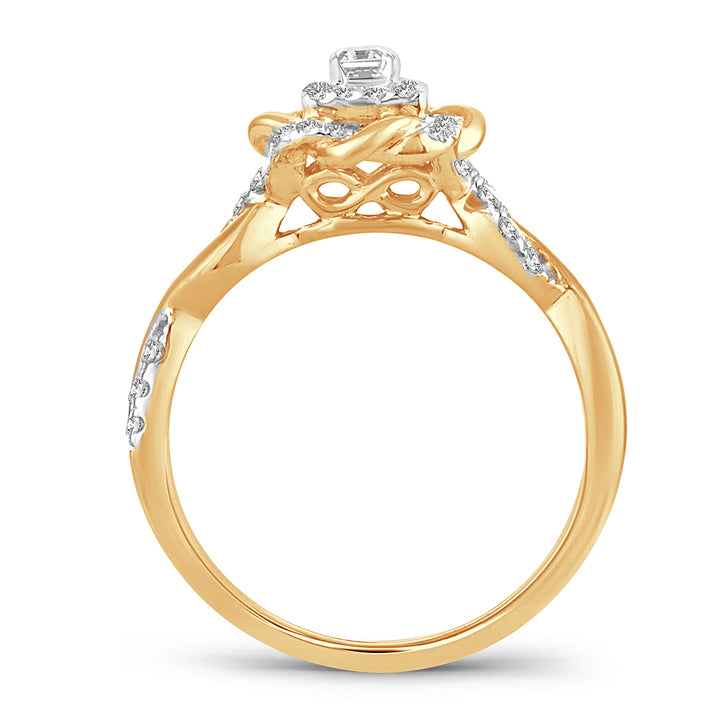14K Yellow Gold Lab-Grown 0.50CT Diamond Engagement Ring