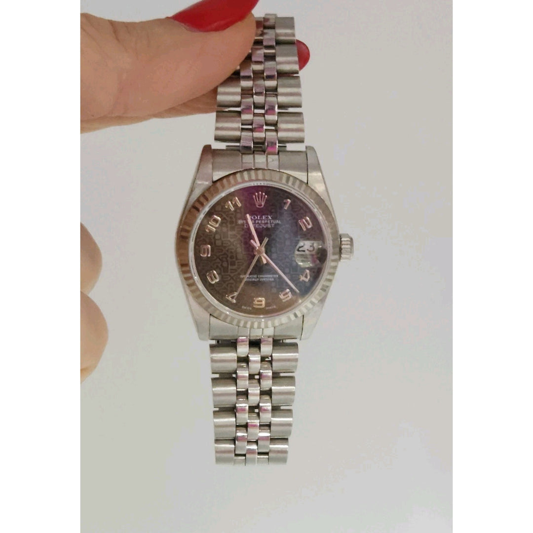 Rolex 31MM Stainless Steel Gray Oyster Perpetual Datejust Watch
