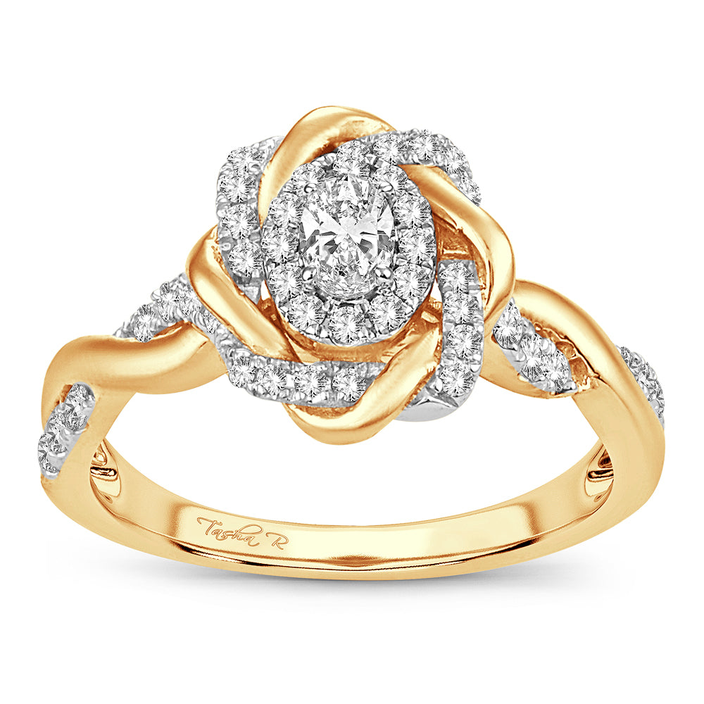 Timeless 14K Yellow Gold Lab Diamond Engagement Ring 0.50CT