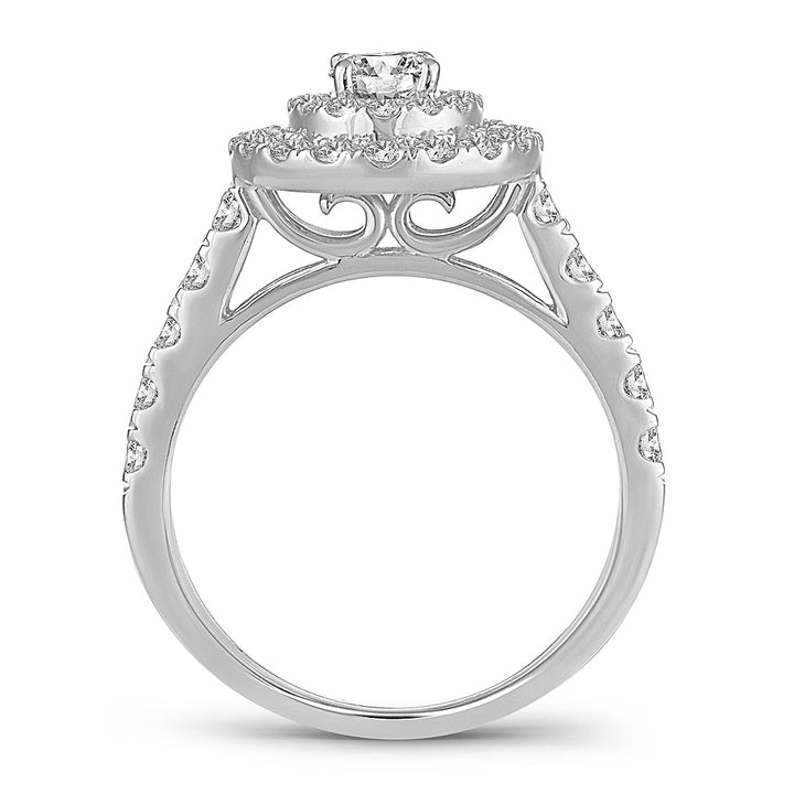 Brilliant 14k White Gold 1.50CT Lab Diamond Engagement Ring