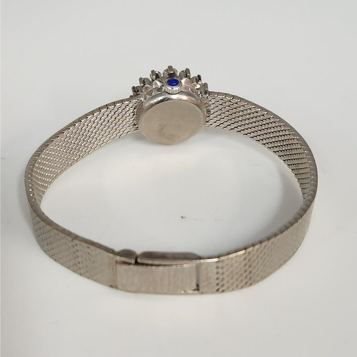 18k White Gold Rolex Precision Diamond Halo SS Aftermarket Bracelet Not Working