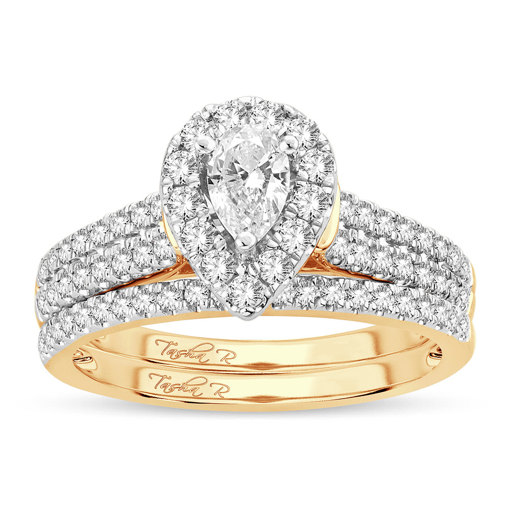Timeless 14k Yellow Gold 1CT Lab Diamond Womens Ring