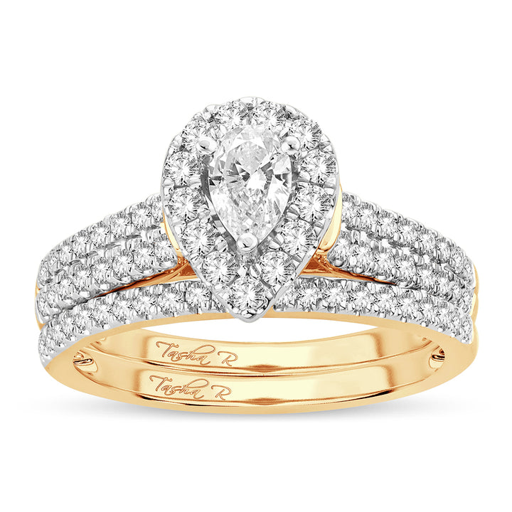 Timeless 14k Yellow Gold 1CT Lab Diamond Womens Ring