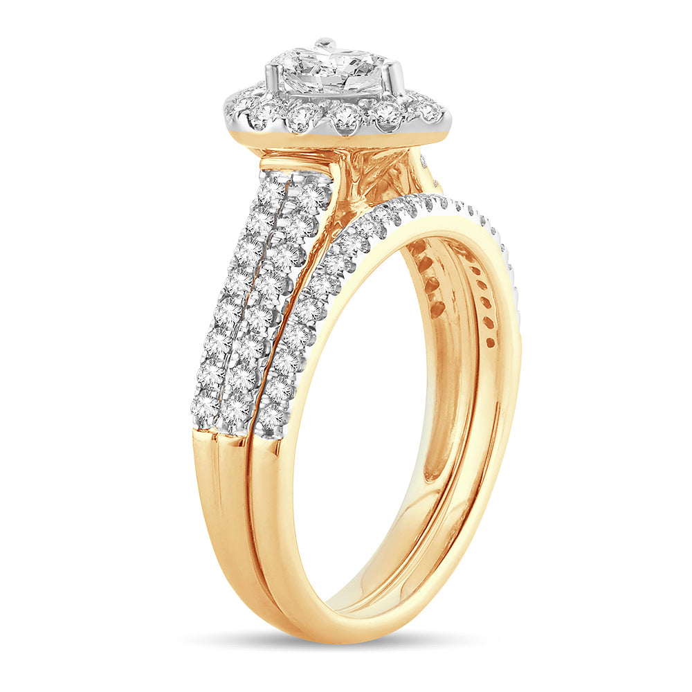 Timeless 14k Yellow Gold 1CT Lab Diamond Womens Ring