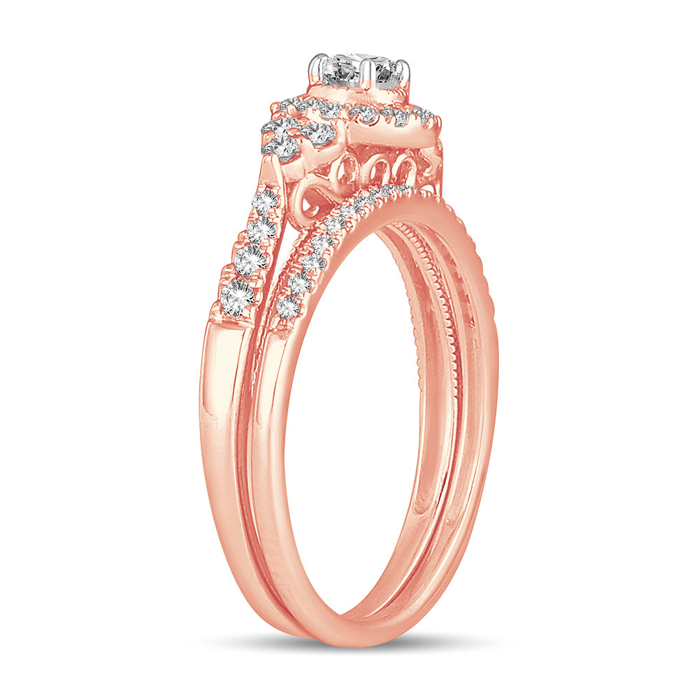 Timeless 14k Rose Gold 0.50CT Lab Diamond Ring