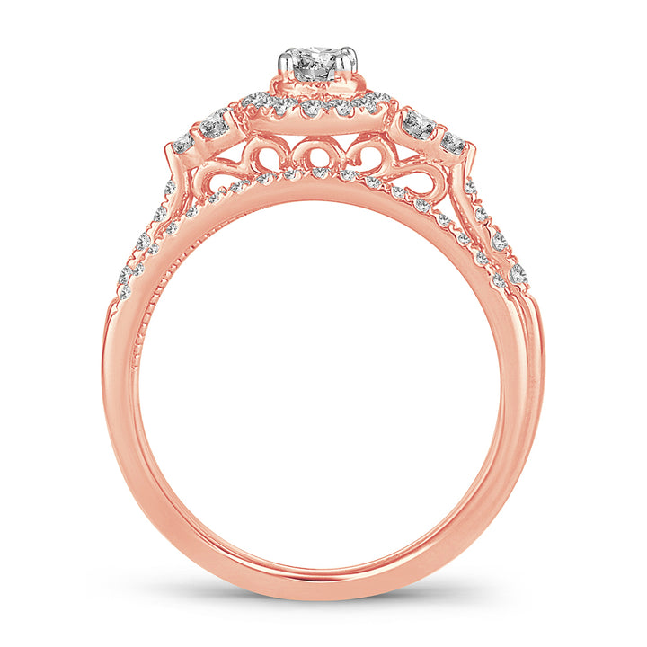 Timeless 14k Rose Gold 0.50CT Lab Diamond Ring