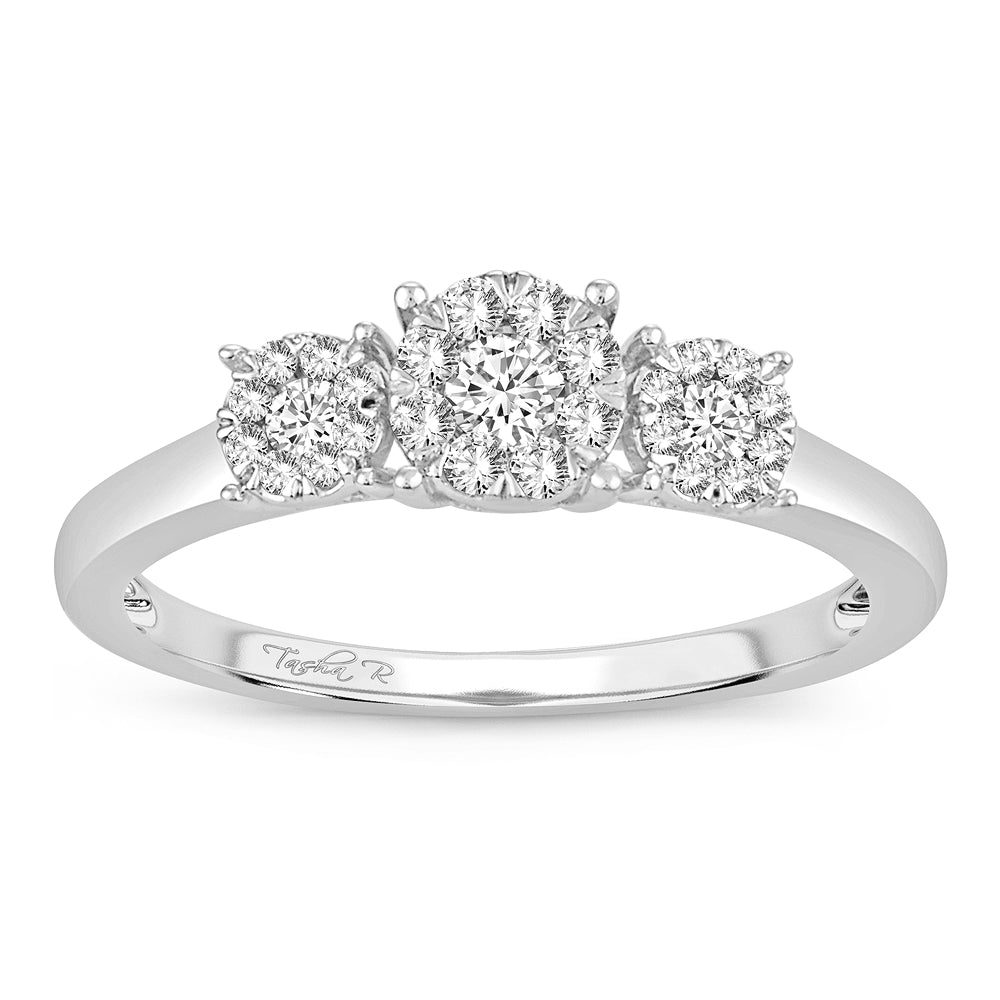 14k White Gold Lab-Grown Diamond Engagement Ring (0.33 CT)