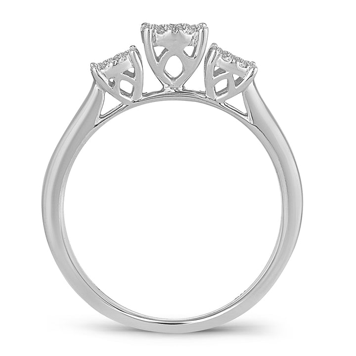 14k White Gold Lab-Grown Diamond Engagement Ring (0.33 CT)
