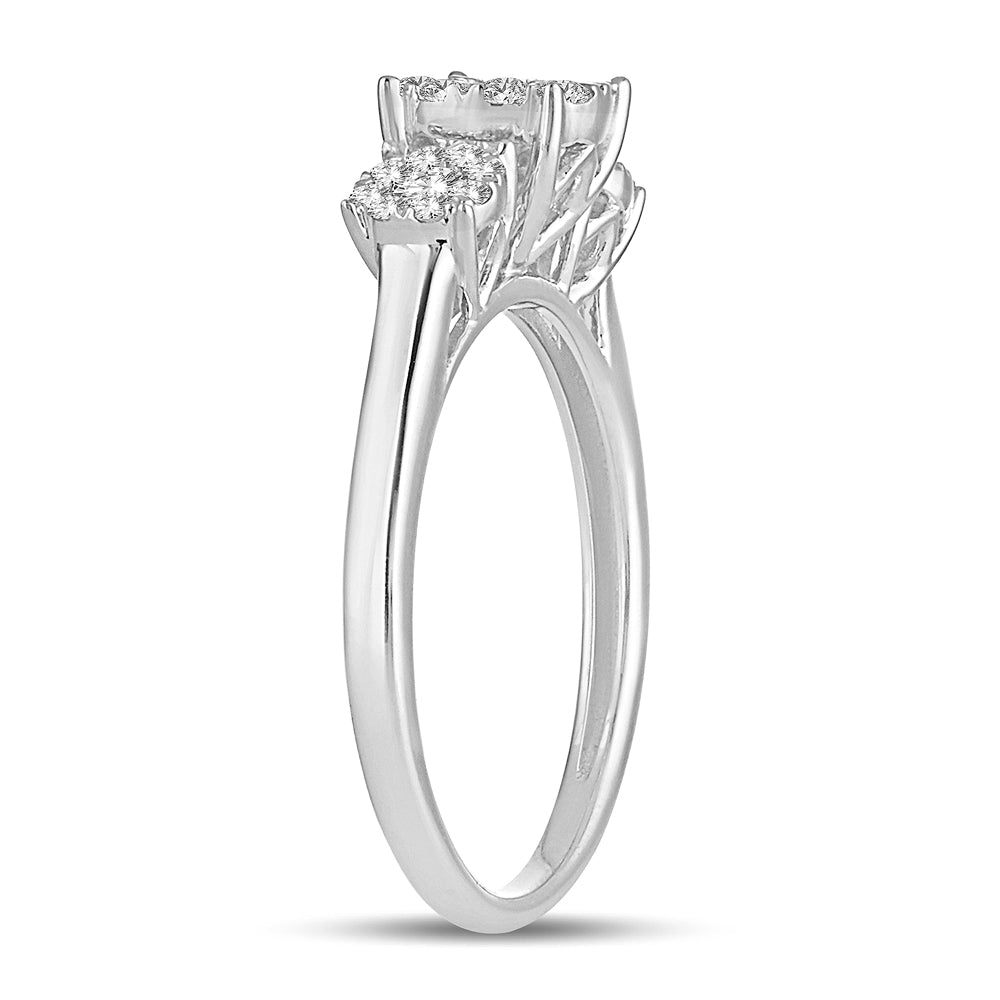 Brilliant 14k White Gold Lab Diamond Engagement Ring 0.50CT