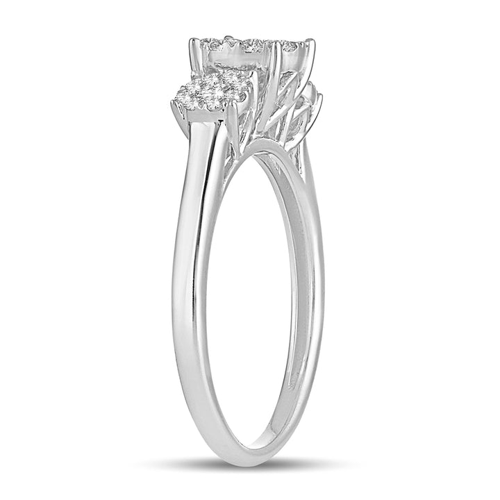 Brilliant 14k White Gold Lab Diamond Engagement Ring 0.50CT