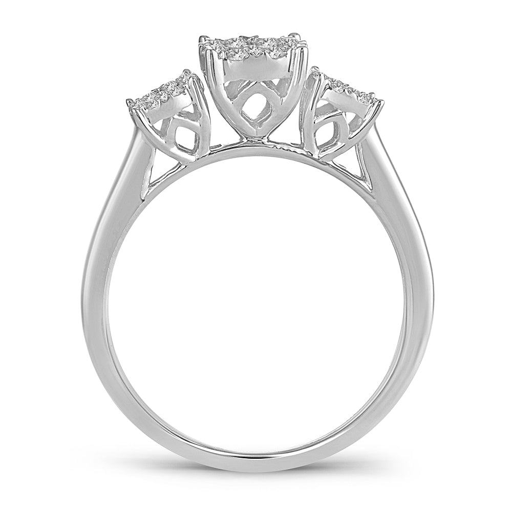 Brilliant 14k White Gold Lab Diamond Engagement Ring 0.50CT