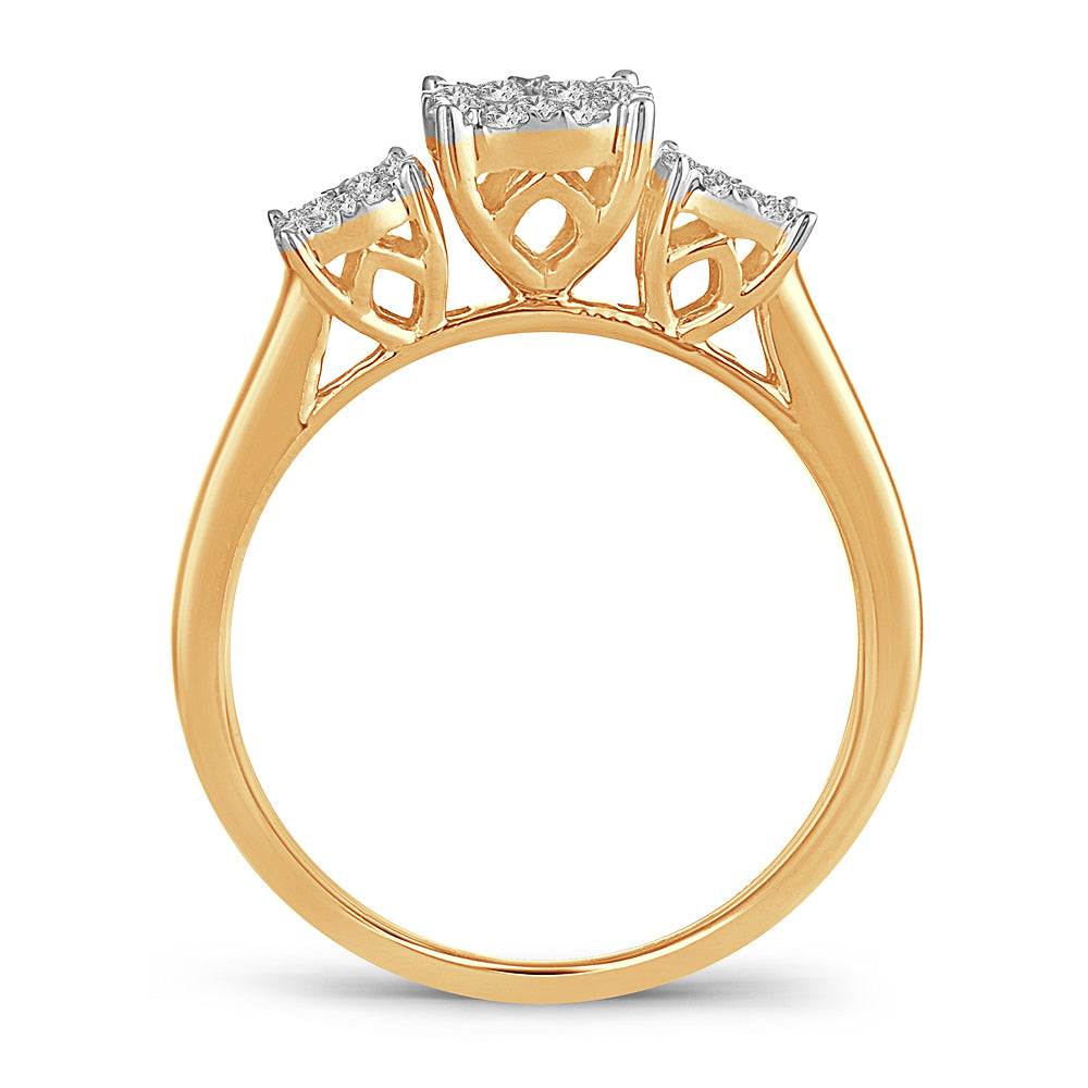 14K Yellow Gold Lab Grown 0.50CT Diamond Engagement Ring