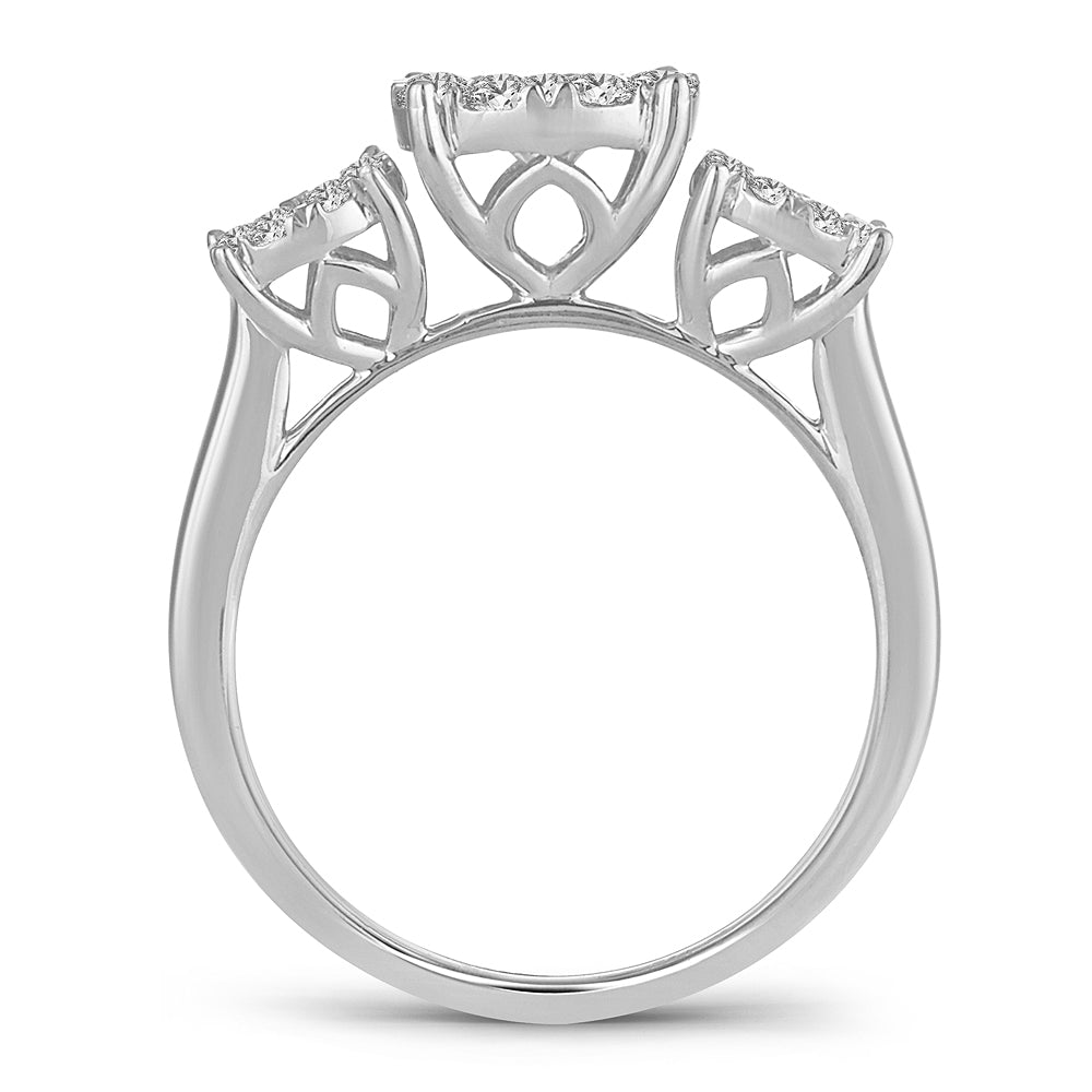 Brilliant 14k White Gold 1.01CT Lab Diamond Engagement Ring