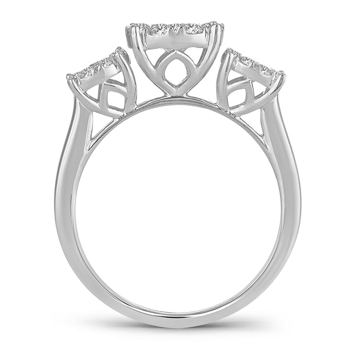 Brilliant 14k White Gold 1.01CT Lab Diamond Engagement Ring