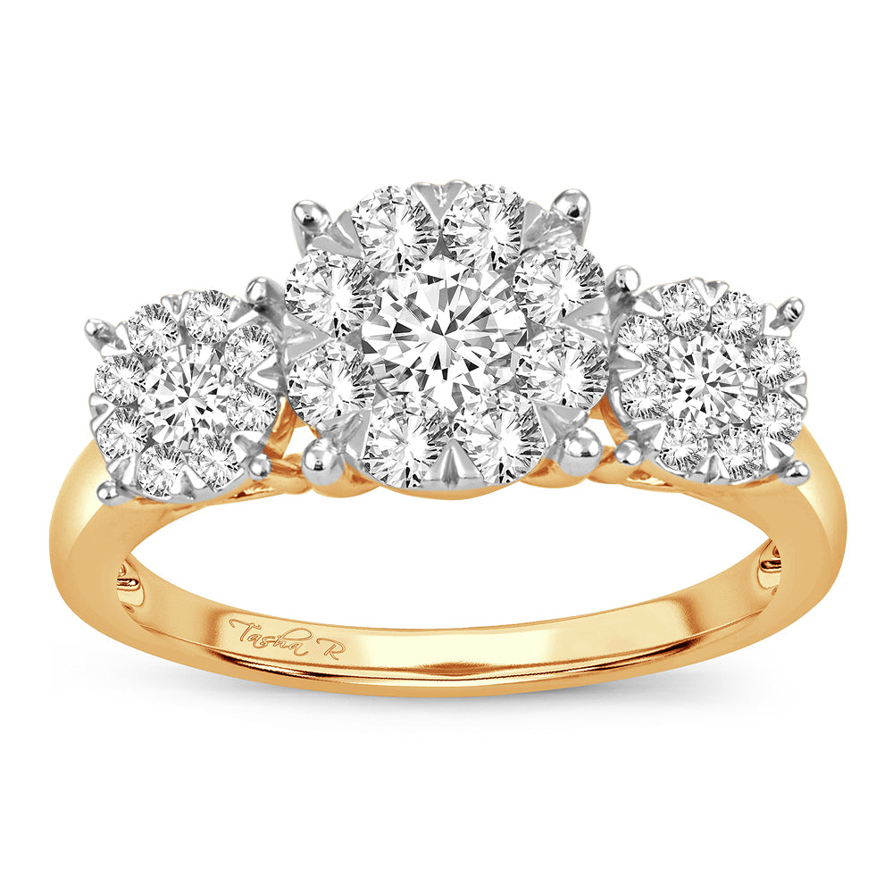 Brilliant 14K Yellow Gold Lab-Grown 1.01CT Diamond Engagement Ring