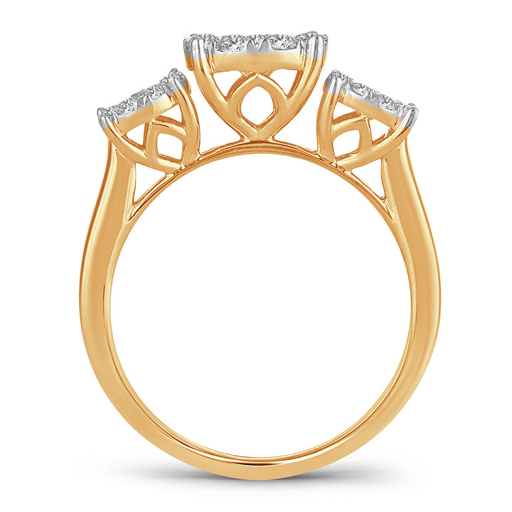 Brilliant 14K Yellow Gold Lab-Grown 1.01CT Diamond Engagement Ring