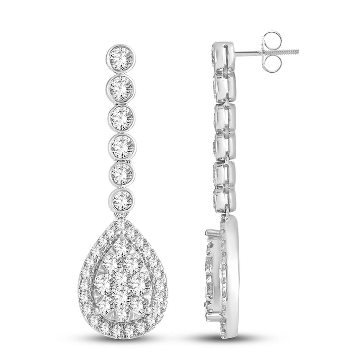 Brilliant 14k White Gold Lab Diamond Stud Earrings