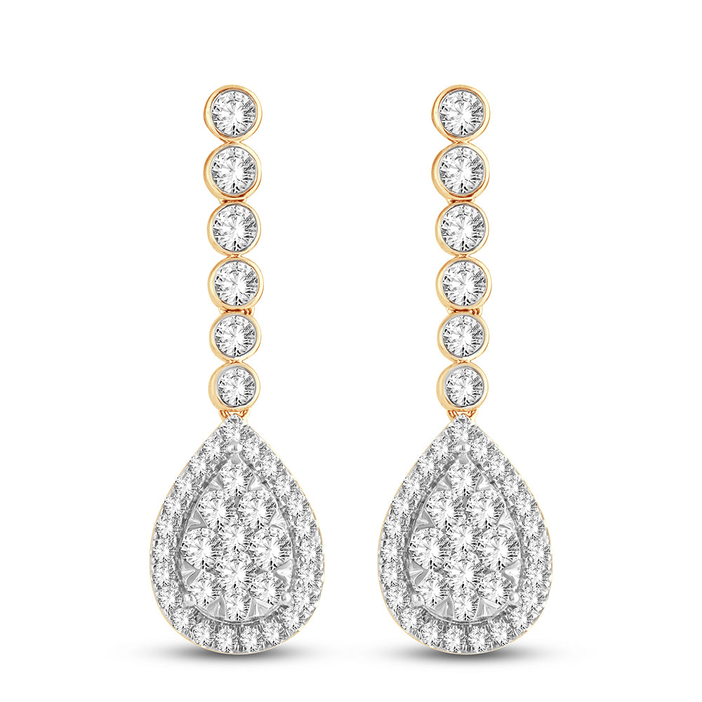 14k Yellow Gold Lab Diamond Stud Earrings (3.01CT)
