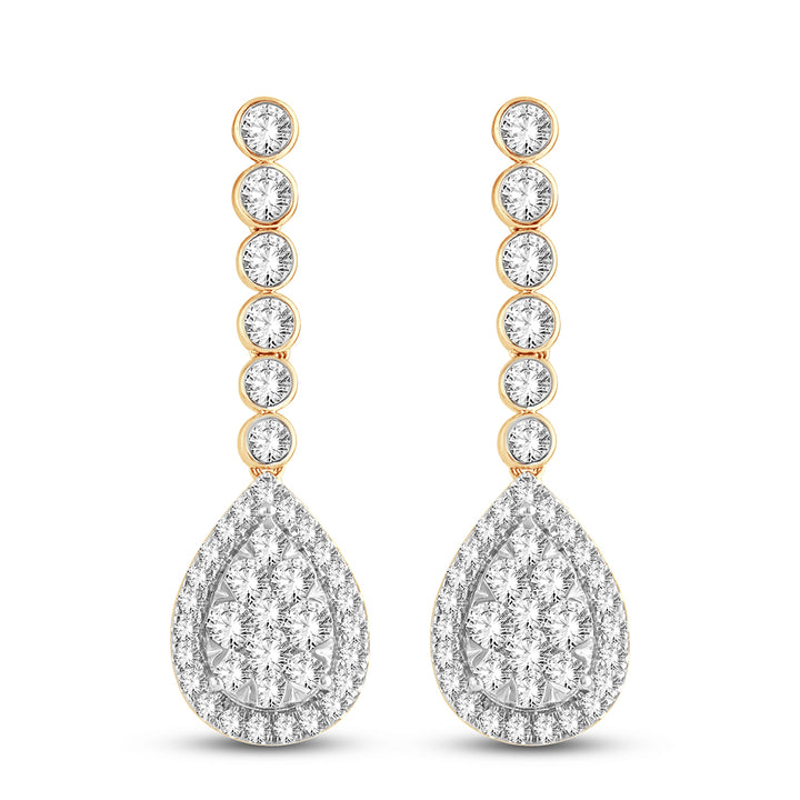 14k Yellow Gold Lab Diamond Stud Earrings (3.01CT)