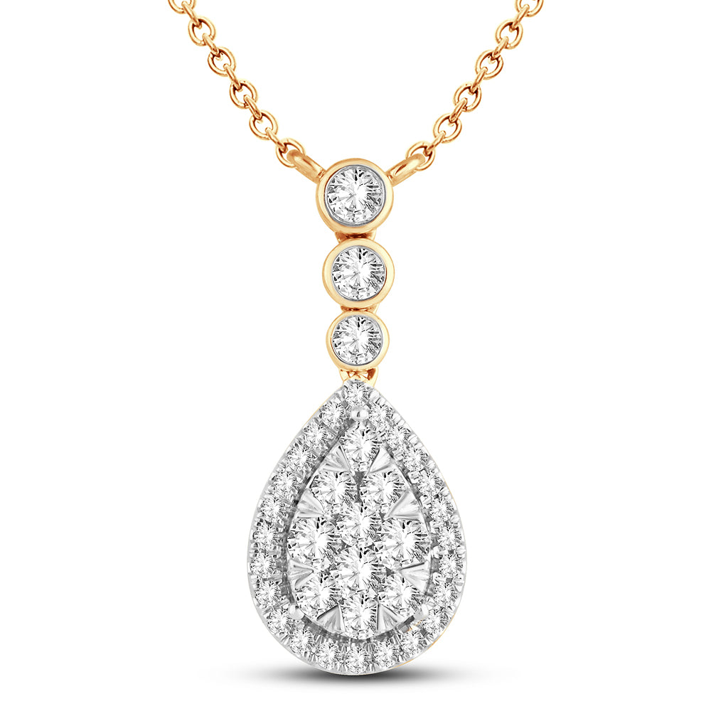 14K Yellow Gold 2.02CT Diamond Pendant