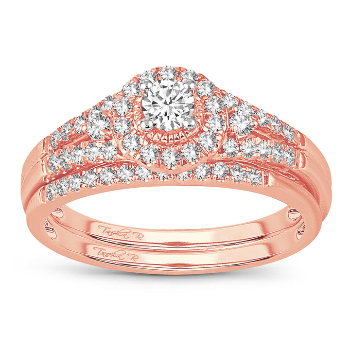 Sparkling 14k Rose Gold Lab Diamond Engagement Ring