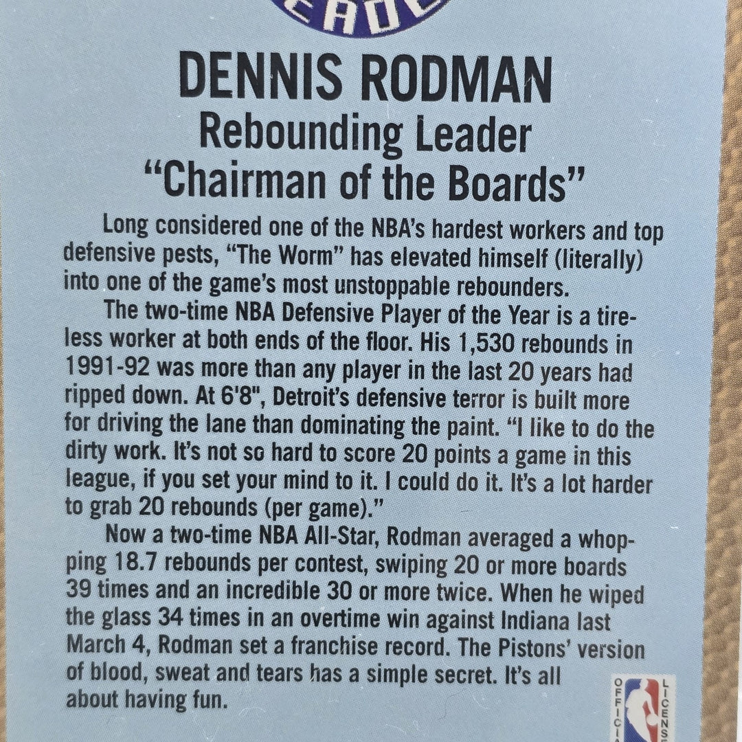 1992 Fleer #239 Dennis Rodman GMA NM-MT+ 8.5 LEAGUE LEADER