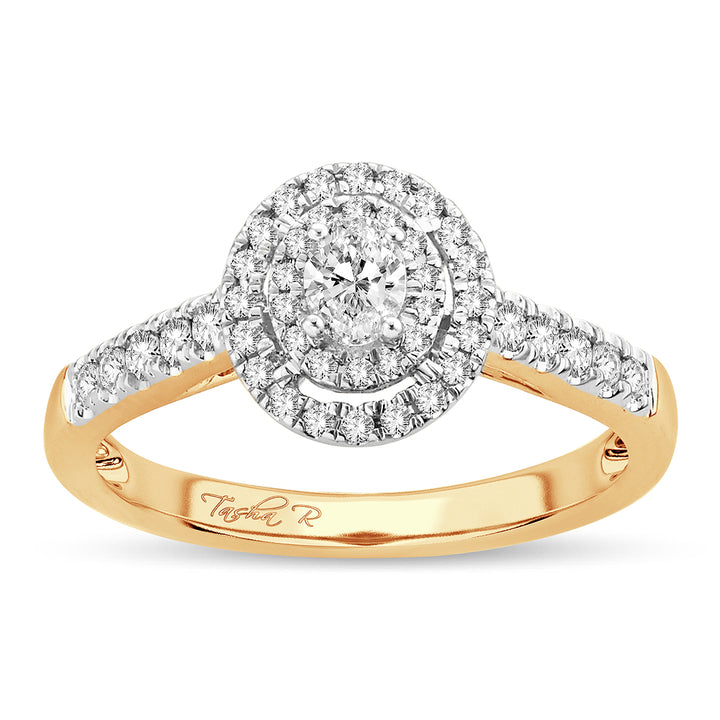 14k Yellow Gold Lab Diamond Womens Engagement Ring 0.51CT