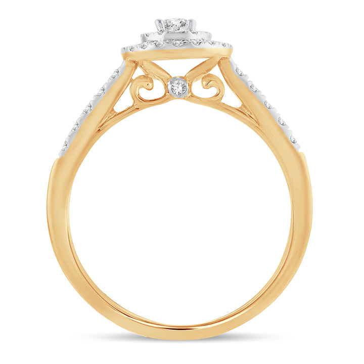 14k Yellow Gold Lab Diamond Womens Engagement Ring 0.51CT