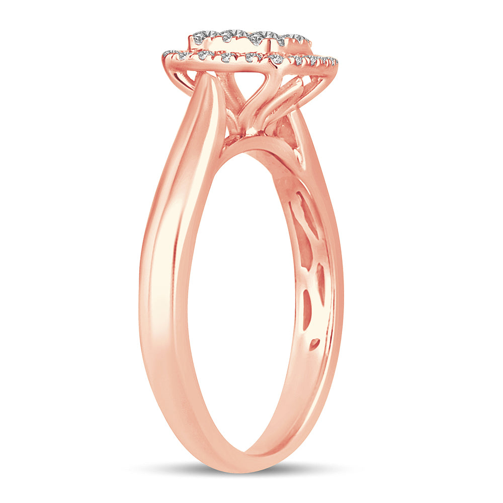 14K Rose Gold 0.48CT Diamond Ring