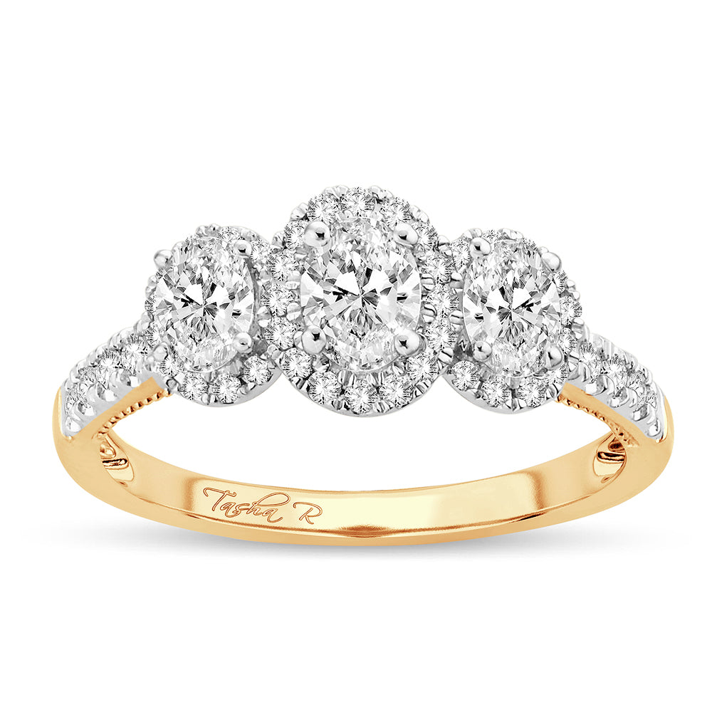 14K Yellow Gold Lab-Grown 1CT Diamond Engagement Ring