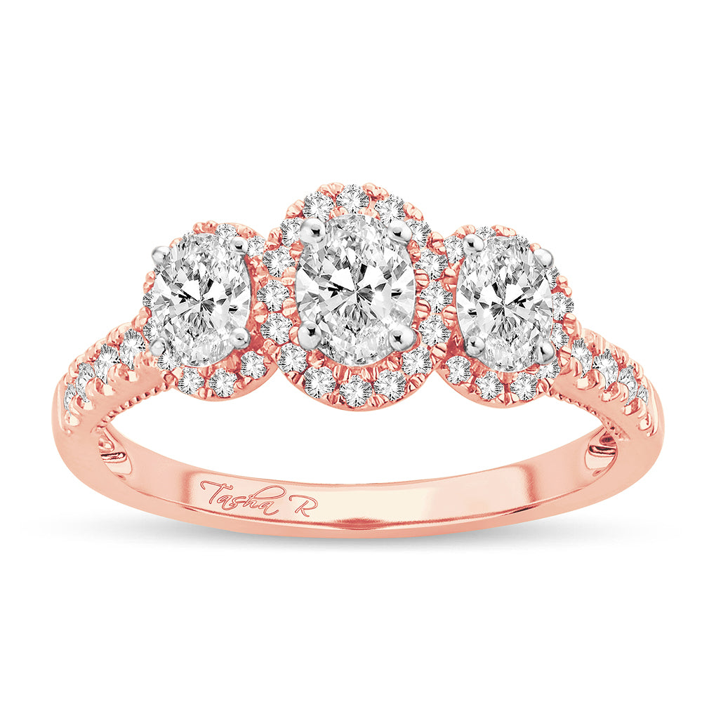 14K Rose Gold 1.00CT Diamond Ring