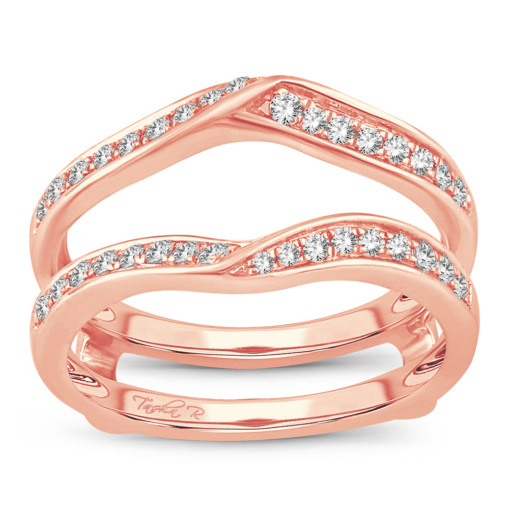 14K Rose Gold 0.25CT Diamond Ring Guard