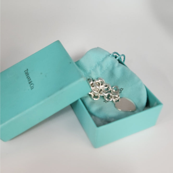 Tiffany & Co. Sterling Silver Heart Tag Chain Bracelet