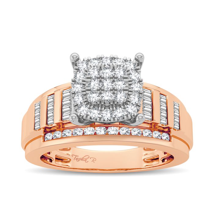 10K Rose Gold 0.50CT Diamond Ring