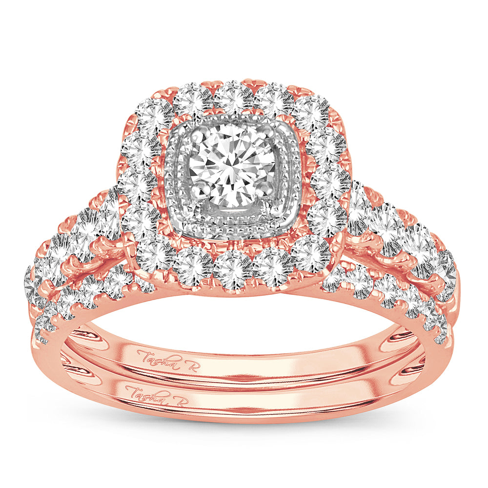 14k Rose Gold Lab Diamond Bridal Ring (1.50CT)