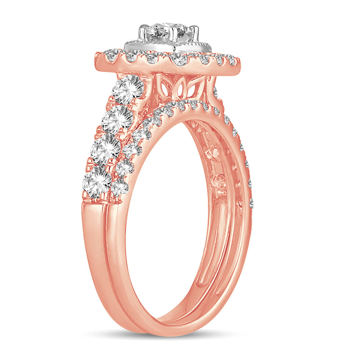 14k Rose Gold Lab Diamond Bridal Ring (1.50CT)