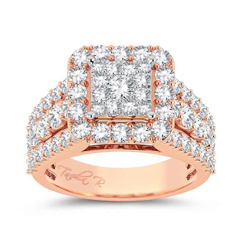 14K Rose Gold 2.75ct Diamond Ring