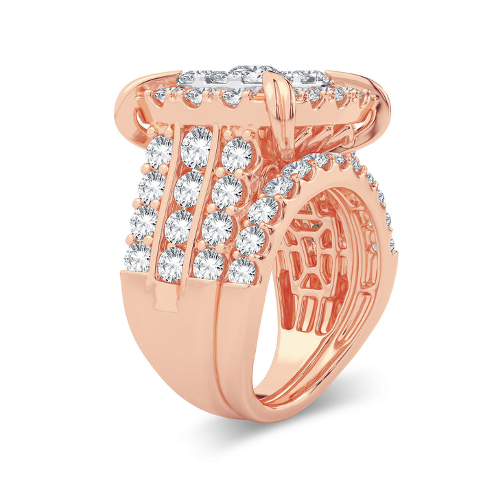 14k Rose Gold 5.25CT Lab Diamond Bridal Engagement Ring